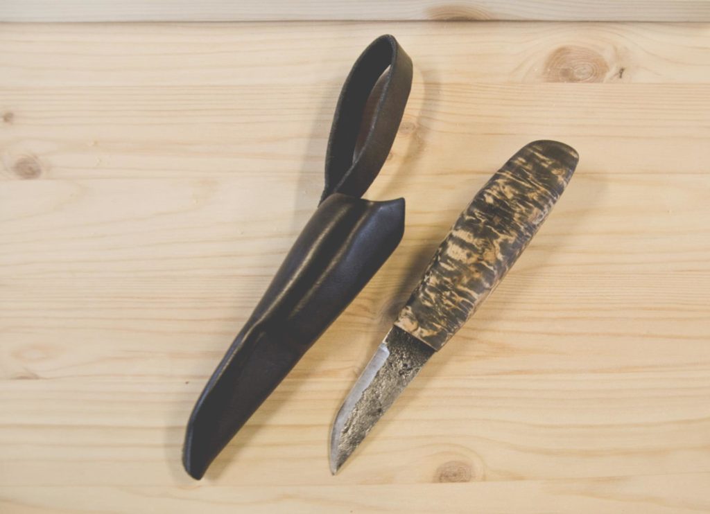 Homemade knife with sheath