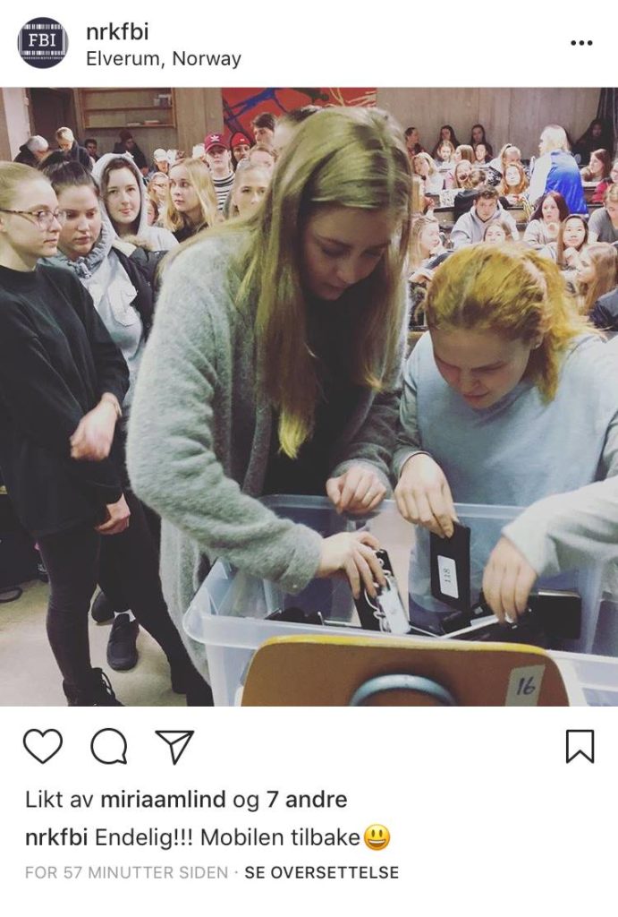 Screenshot from the Consumer Inspectors' instagram: two young girls find their phone