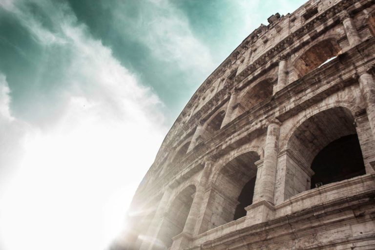 Nærbilde av Colloseum, Roma