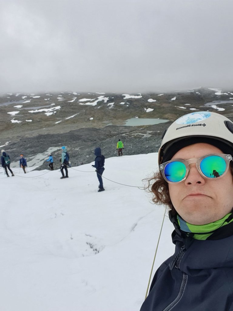 Young people on glacier change